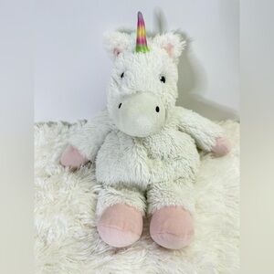 Warmies Plush White Unicorn Stuffed Animal – Lavender Scented Heating Pad Toy